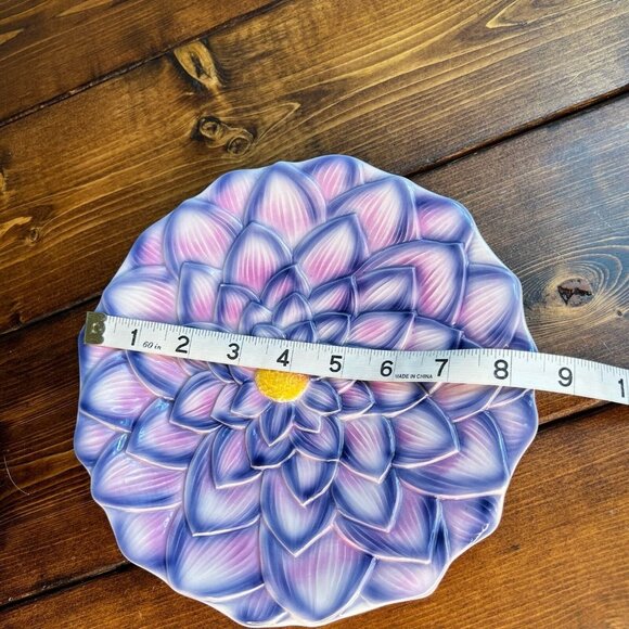 8.5” Pink Flower Daisy Serving Bowl Dish Marshall Field's Made In Italy #12150 - Picture 7 of 7